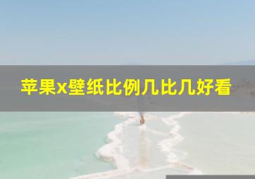 苹果x壁纸比例几比几好看