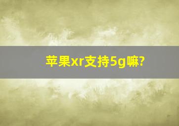 苹果xr支持5g嘛?