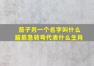 茄子另一个名字叫什么脑筋急转弯代表什么生肖