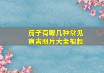 茄子有哪几种常见病害图片大全视频