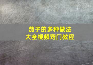 茄子的多种做法大全视频窍门教程