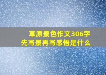 草原景色作文306字先写景再写感悟是什么