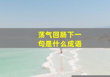 荡气回肠下一句是什么成语