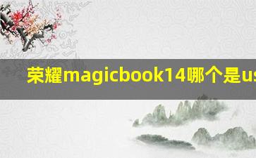 荣耀magicbook14哪个是usb3.0