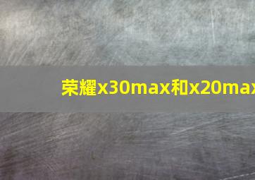 荣耀x30max和x20max