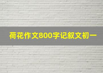 荷花作文800字记叙文初一