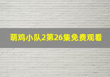 萌鸡小队2第26集免费观看