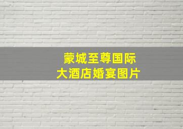 蒙城至尊国际大酒店婚宴图片