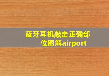 蓝牙耳机敲击正确部位图解airport