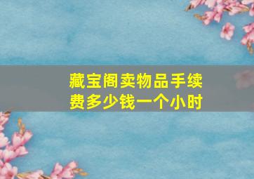 藏宝阁卖物品手续费多少钱一个小时