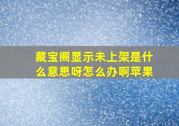 藏宝阁显示未上架是什么意思呀怎么办啊苹果