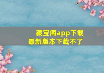 藏宝阁app下载最新版本下载不了