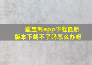 藏宝阁app下载最新版本下载不了吗怎么办呀