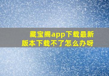 藏宝阁app下载最新版本下载不了怎么办呀