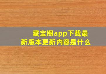 藏宝阁app下载最新版本更新内容是什么