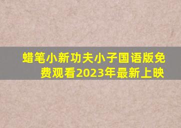 蜡笔小新功夫小子国语版免费观看2023年最新上映