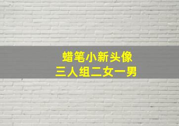 蜡笔小新头像三人组二女一男