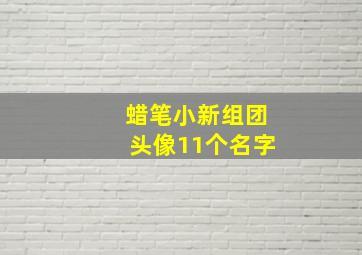 蜡笔小新组团头像11个名字