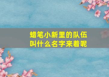 蜡笔小新里的队伍叫什么名字来着呢