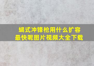 蝎式冲锋枪用什么扩容最快呢图片视频大全下载