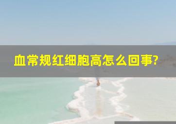 血常规红细胞高怎么回事?