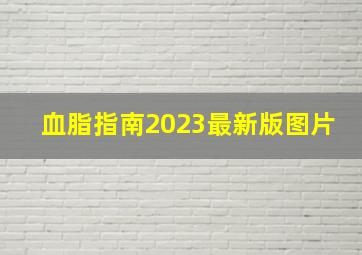 血脂指南2023最新版图片