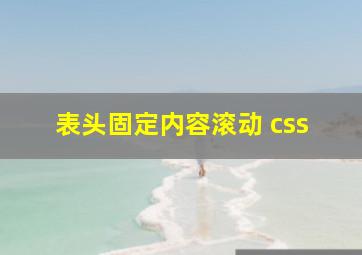 表头固定内容滚动 css