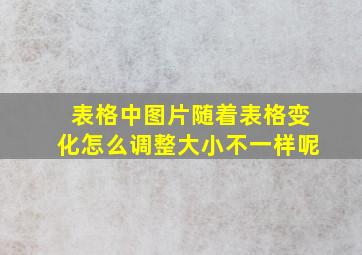 表格中图片随着表格变化怎么调整大小不一样呢