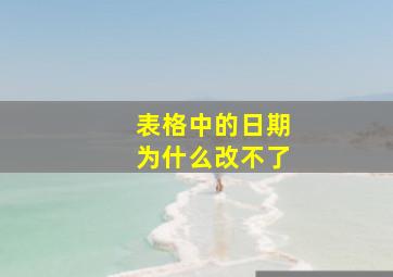 表格中的日期为什么改不了