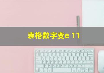 表格数字变e+11