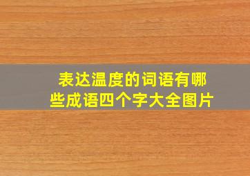 表达温度的词语有哪些成语四个字大全图片