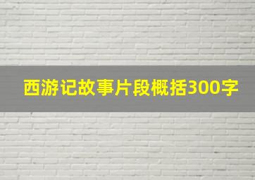 西游记故事片段概括300字