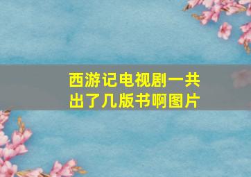 西游记电视剧一共出了几版书啊图片