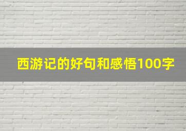 西游记的好句和感悟100字