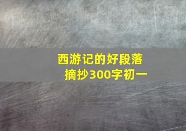 西游记的好段落摘抄300字初一