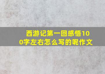 西游记第一回感悟100字左右怎么写的呢作文