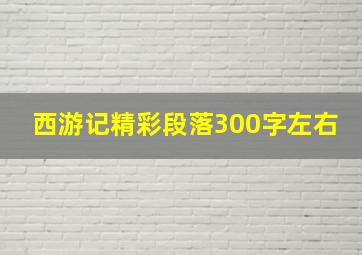 西游记精彩段落300字左右