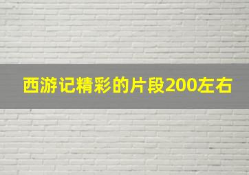 西游记精彩的片段200左右