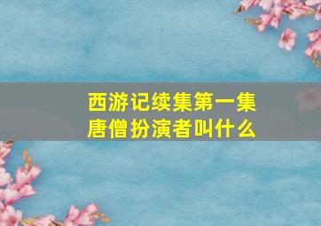 西游记续集第一集唐僧扮演者叫什么