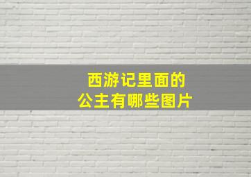 西游记里面的公主有哪些图片