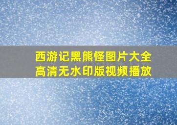 西游记黑熊怪图片大全高清无水印版视频播放