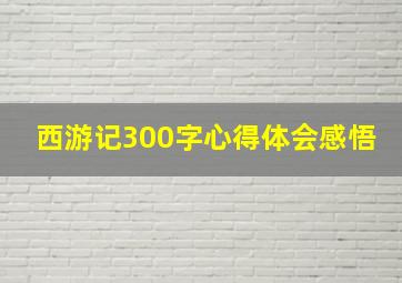 西游记300字心得体会感悟