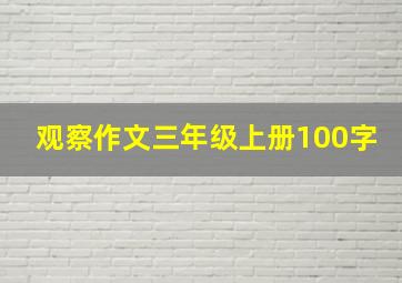 观察作文三年级上册100字