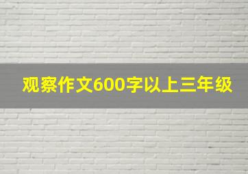 观察作文600字以上三年级