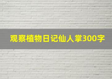 观察植物日记仙人掌300字