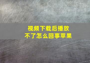 视频下载后播放不了怎么回事苹果