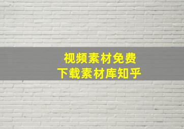 视频素材免费下载素材库知乎