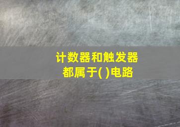 计数器和触发器都属于( )电路