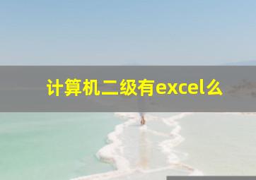 计算机二级有excel么