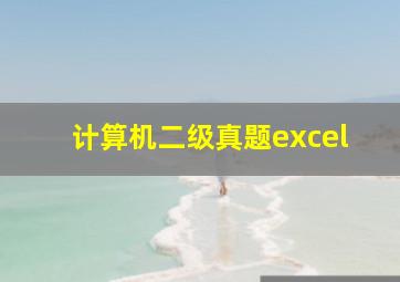 计算机二级真题excel